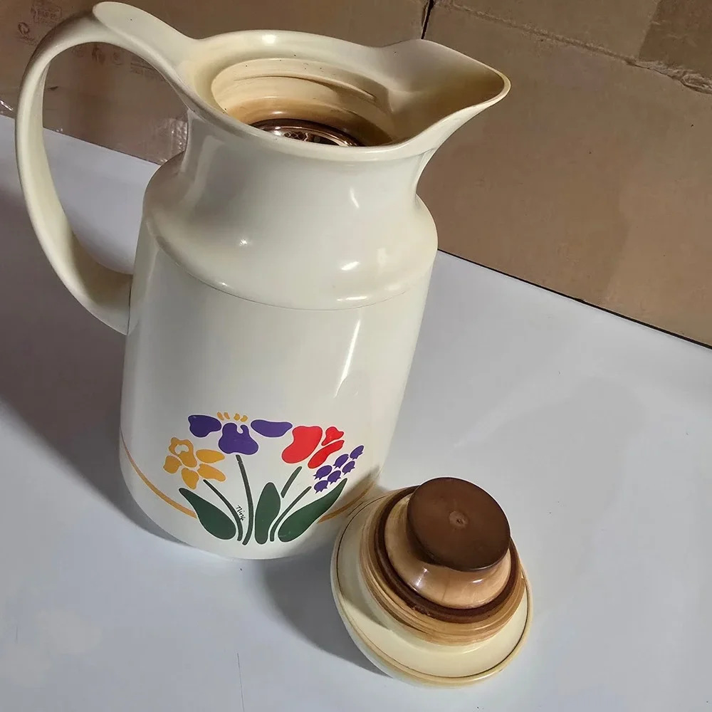 Vintage Thermos Helga No‎ 490 Nina Floral Coffee Carafe 1 Qt West Germany 1984
